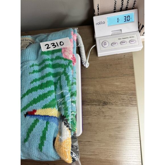 Vintage Tropical Toucan Sweater Womens L Blue Button Up Resort Florida Vacation - Picture 16 of 16